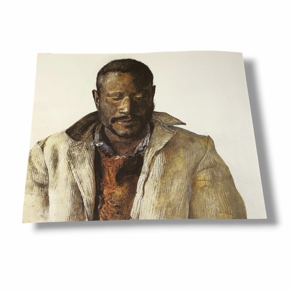 Vintage Art Illustration Bookplate The Drifter by Andrew Wyeth 1987 Print AE
